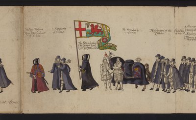 Processione funebre della regina Elisabetta I da English School