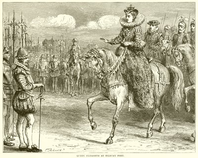La Regina Elisabetta al Forte di Tilbury da English School