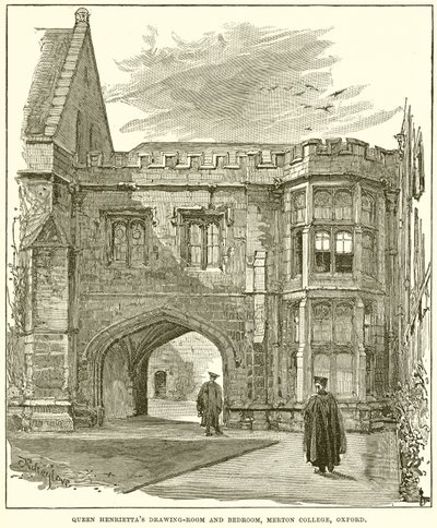 Salotto e Camera da Letto della Regina Enrichetta, Merton College, Oxford da English School