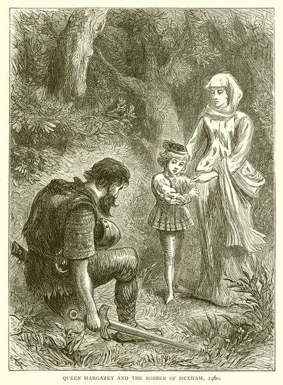 Regina Margherita e il ladro di Hexham, 1460 da English School