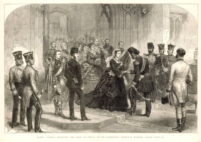 La regina Vittoria riceve lo Scià di Persia da English School