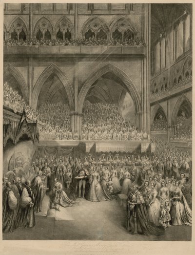 La Regina Vittoria riceve il sacramento alla sua incoronazione da English School