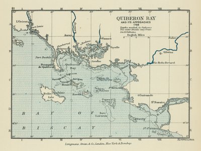 La baia di Quiberon e i suoi approcci (litografia a colori) da English School