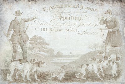 R Ackermann, Junior, 191 Regent Street, biglietto da visita da English School