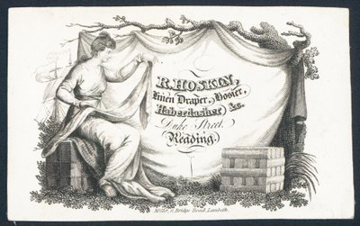 R Hoskin, drappiere di lino, merciaio, mercante di articoli di merceria da English School
