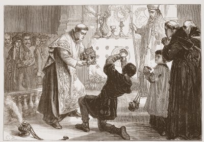 Il miracolo di Radziwill: cura di un falso indemoniato, illustrazione da The History of Protestantism di James Aitken Wylie, pub. 1878 da English School