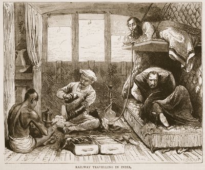 Viaggio in Treno in India, illustrazione da Cassells Illustrated History of England da English School