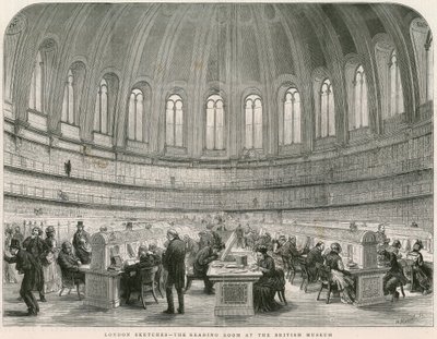 Sala di lettura nel British Museum da English School
