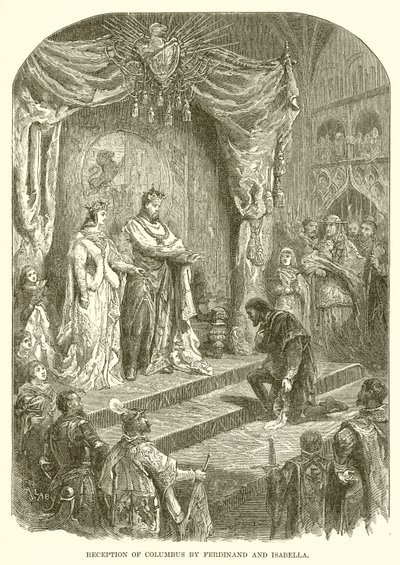 Accoglienza di Colombo da parte di Ferdinando e Isabella da English School