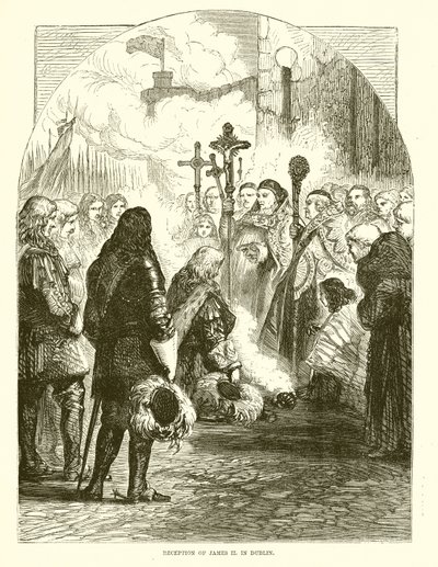 Accoglienza di Giacomo II a Dublino da English School