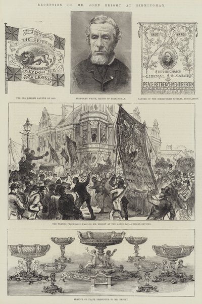 Accoglienza di Mr John Bright a Birmingham da English School