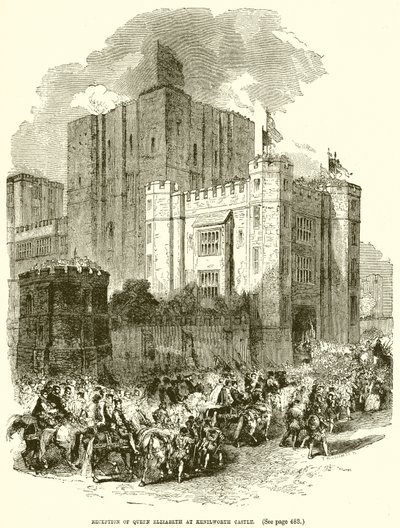 Accoglienza della regina Elisabetta al castello di Kenilworth da English School