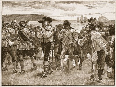 Accoglienza del Visconte Wimbledon a Plymouth, illustrazione da Cassells Illustrated History of England da English School