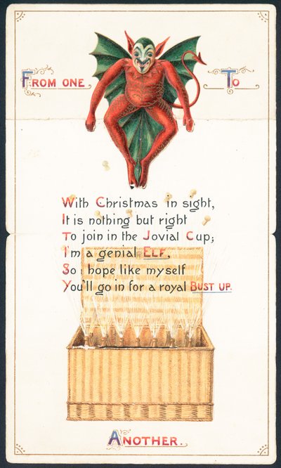 Diavolo Rosso e Cesto di Vimini, Cartolina di Natale da English School