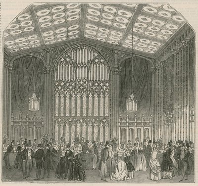 Sala di ristoro, Bazar del libero scambio, Covent Garden Theatre, Londra da English School