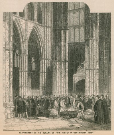 Riesumazione dei resti di John Hunter nell