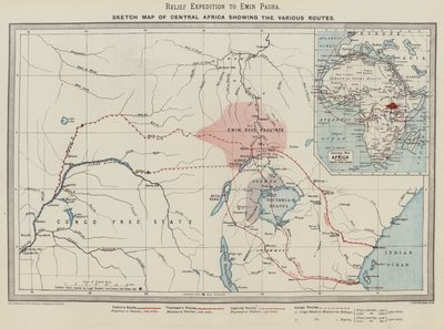 Spedizione di Soccorso a Emin Pasha, Mappa Schizzo dell