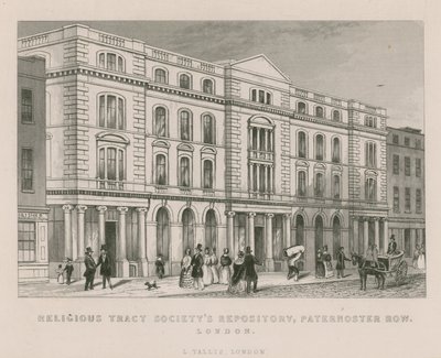 Deposito della Società dei Trattati Religiosi, Paternoster Row, Londra da English School