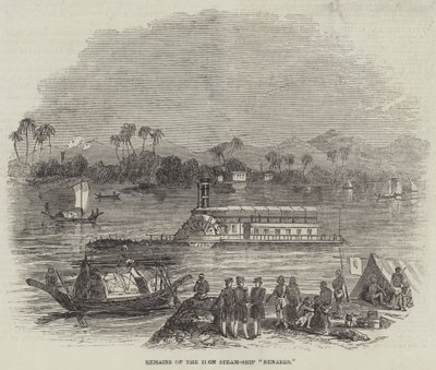 Resti della nave a vapore di ferro "Benares" da English School