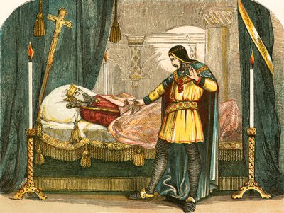 Il rimorso di Riccardo I alla vista del cadavere di suo padre da English School