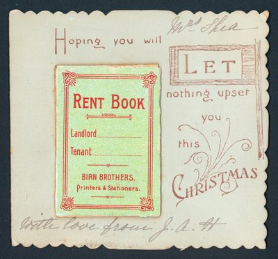 Libro degli affitti, biglietto di Natale da English School