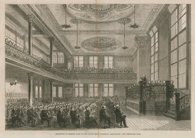 Riapertura di Exeter Hall, Londra, da parte della Young Mens Christian Association da English School