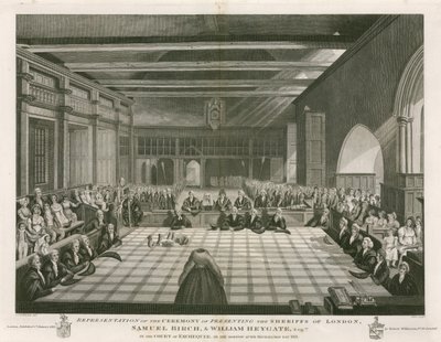 Rappresentazione della cerimonia di presentazione degli Sceriffi di Londra da English School