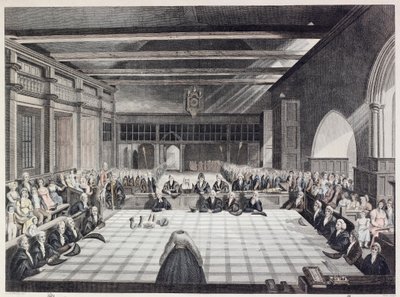 Rappresentazione della cerimonia di presentazione degli sceriffi di Londra da English School
