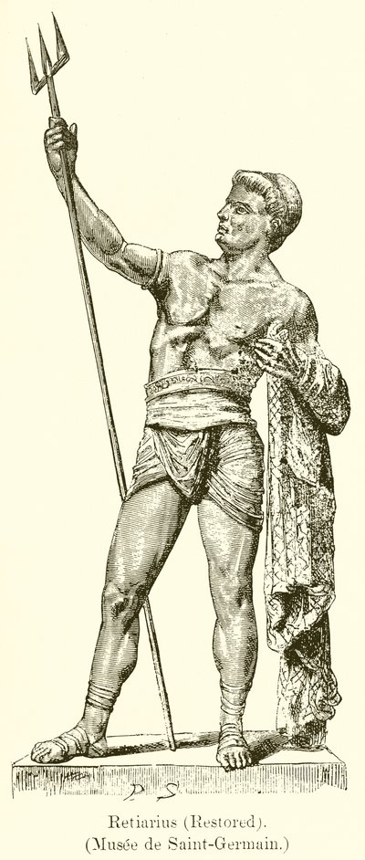 Retiario (Restaurato). (Museo di Saint-Germain) da English School