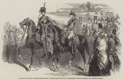 Ritorno di Sua Altezza Reale il Principe Alberto e Sua Grazia il Duca di Wellington dalla rassegna a Wimbledon Common da English School