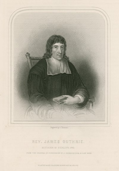 Rev. James Guthrie, ministro di Stirling, 1661 da English School