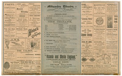 Retro di un volantino pubblicitario per l