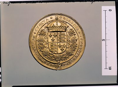 Retro del sigillo di Enrico VIII (1491-1547) da English School