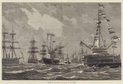 Revisione della flotta a Spithead da parte della regina da English School
