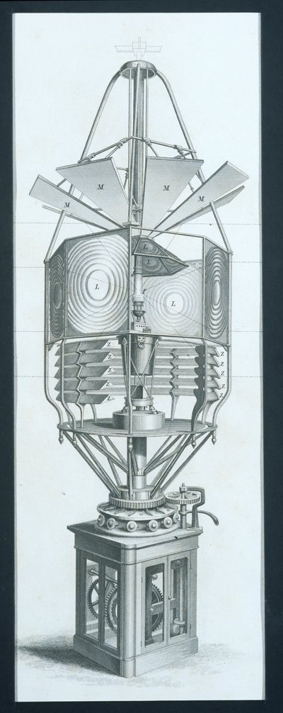Apparato diottrico rotante per un faro, da Cyclopaedia of Useful Arts & Manufactures a cura di Charles Tomlinson, c.1880s da English School