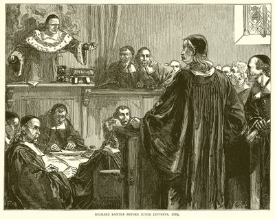 Richard Baxter davanti al giudice Jeffreys, 1685 da English School
