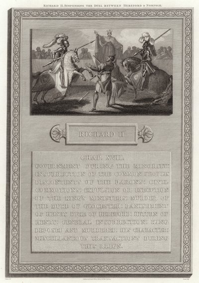 Riccardo II che sospende il duello tra Hereford e Norfolk da English School