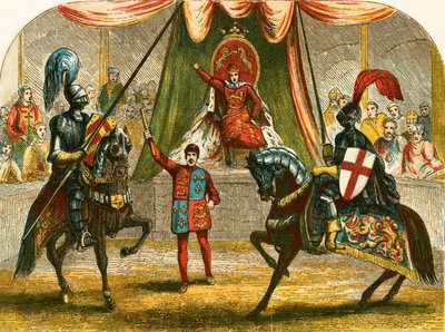 Riccardo II ferma il combattimento tra i duchi di Norfolk e Hereford da English School