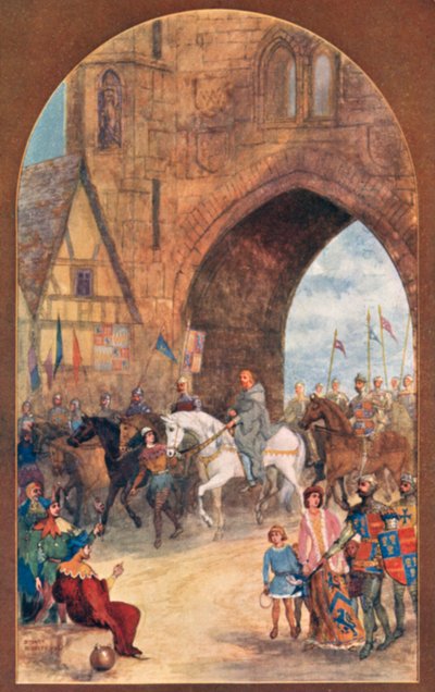 Riccardo II prigioniero di Enrico Bolingbroke portato a Chester da English School