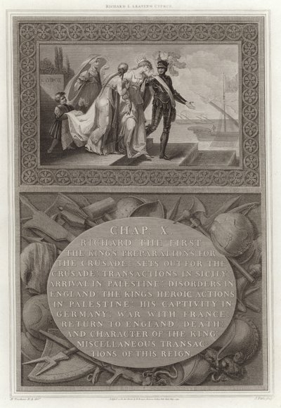Riccardo I che lascia Cipro da English School