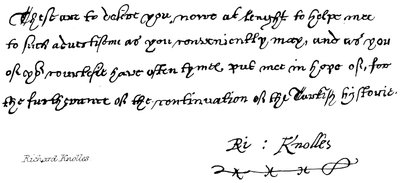 Richard Knolles da English School