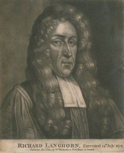 Richard Langhorn, giustiziato il 14 luglio 1679 da English School