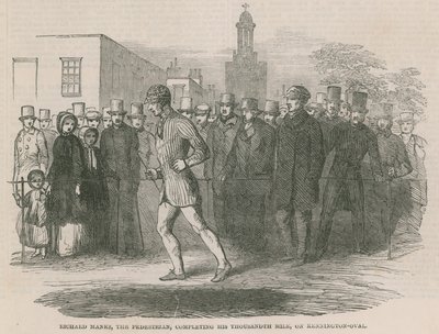 Richard Manks, il pedone, completa il suo millesimo miglio a Kennington Oval da English School