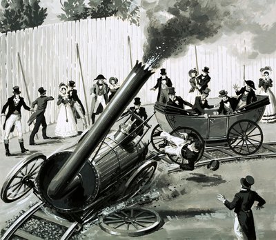 Richard Trevithick costruì una piccola ferrovia circolare a Londra per introdurre le persone al viaggio in treno da English School