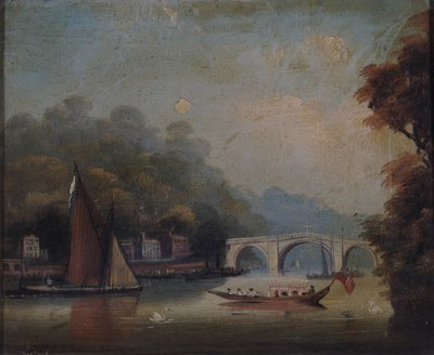 Ponte di Richmond verso Twickenham, Middlesex da English School