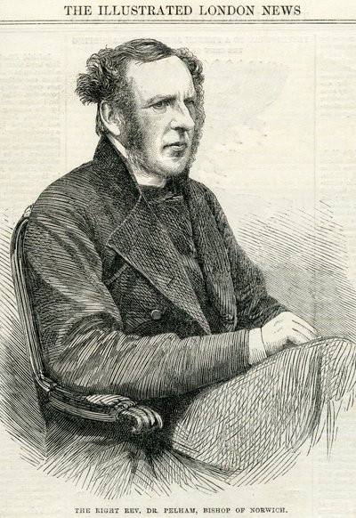 Il Reverendo Dr. Pelham, Vescovo di Norwich da The Illustrated London News 14 ottobre 1865 da English School