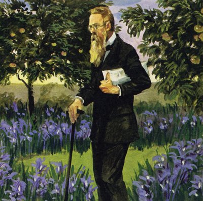 Rimsky-Korsakov ebbe un attacco di cuore ma si riprese abbastanza da poter camminare nel suo giardino da English School
