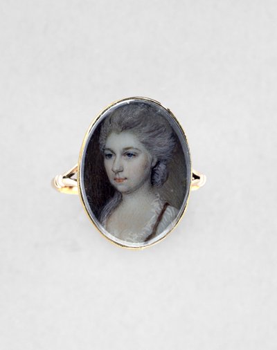 Anello con ritratto di una donna, c.1780-90 da English School