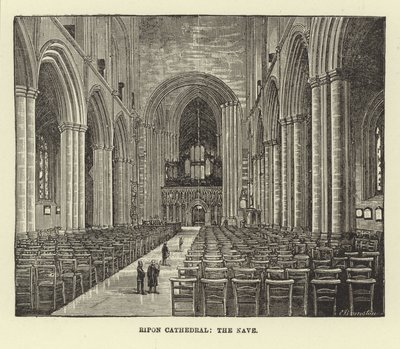 Cattedrale di Ripon, la navata da English School