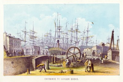 Fiume Tamigi: Ingresso ai Docks di Londra da English School